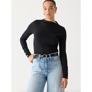 J. Crew Black Long Sleeve Blouse